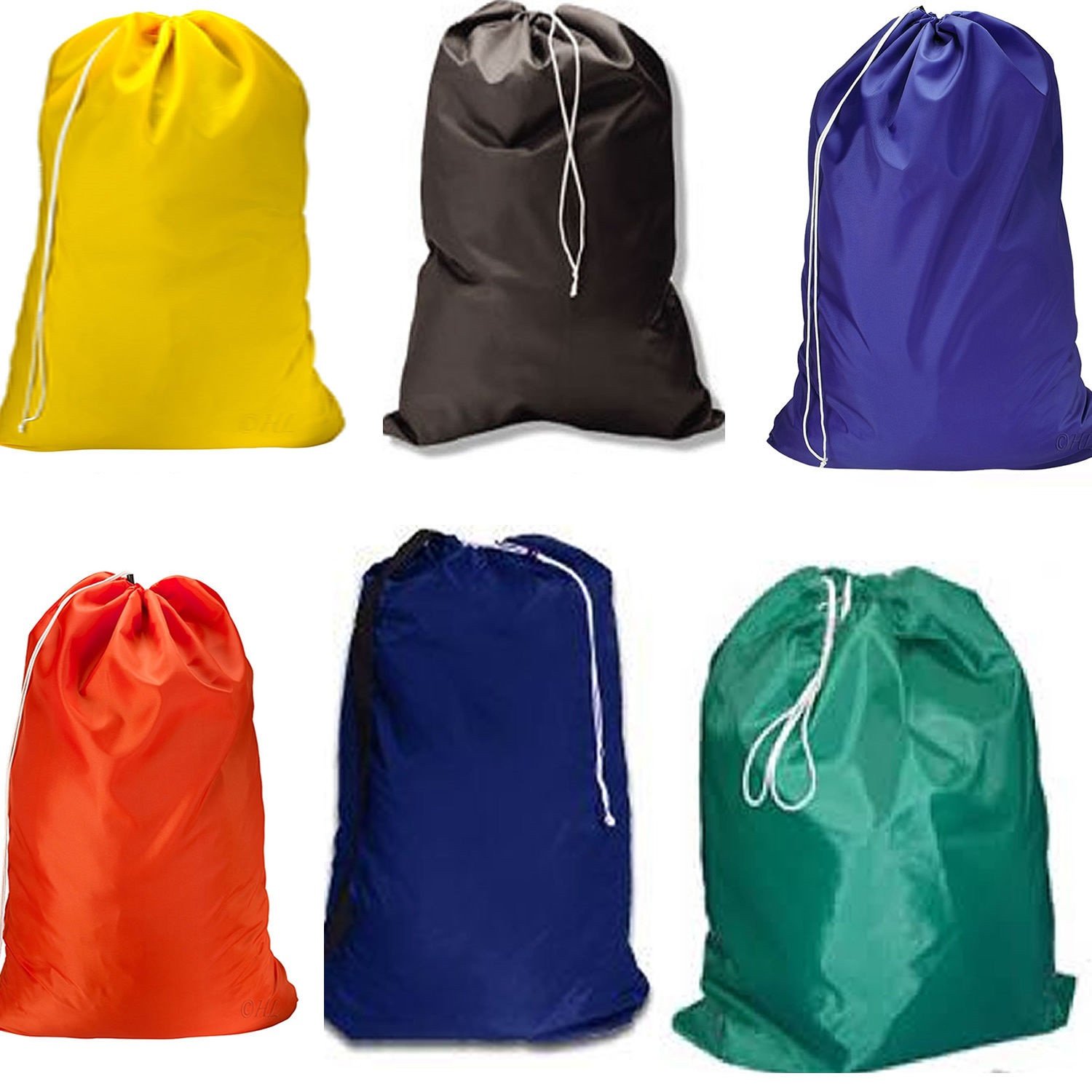 4 Pc Nylon Laundry Bags Heavy Duty Jumbo Size Wash Clothes College