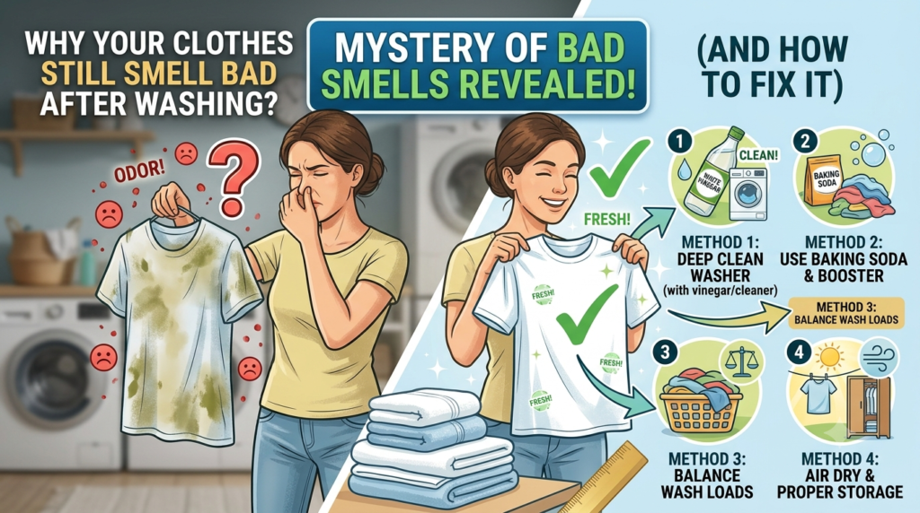 Why Your Clothes Still Smell Bad After Washing (and How to Fix It)